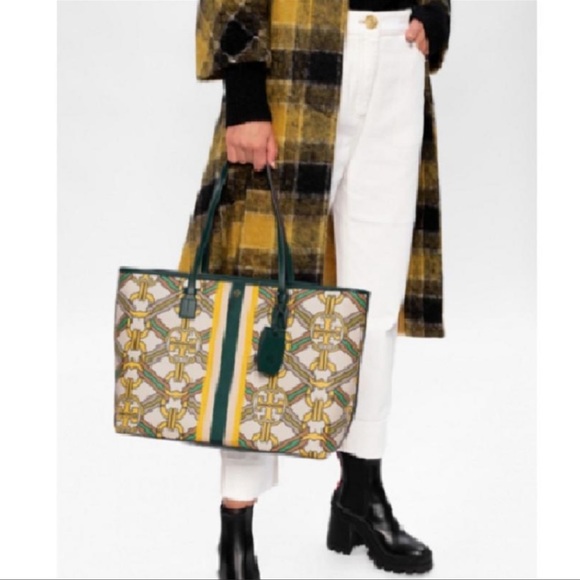 💝NeW! Tory Burch Gemini Link Large Logo Tote - Picture 5 of 12